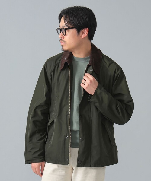BEAMS F（ビームスエフ）の「【別注】Barbour / TRANSPORT ポリエステル メモリーツイル ジャケット（ブルゾン・メンズ・オリーブ/ブラック・42/40/34/38/36）」の13枚目の写真