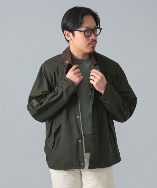 BEAMS F（ビームスエフ）の「【別注】Barbour / TRANSPORT ポリエステル メモリーツイル ジャケット（ブルゾン・メンズ・オリーブ/ブラック・42/40/34/38/36）」の14枚目の写真