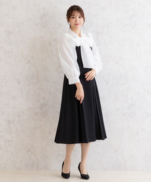 【美品✨】大きいサイズ！　ローズティアラ　46 ダブルクロスコクーンワンピース 110225101350306001