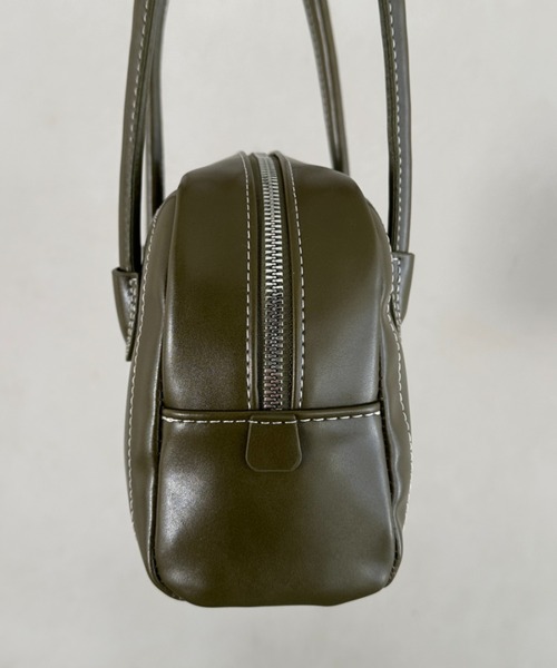 MYMOOD.（マイムード）の「ロングハンドル ボストンバッグ PUフルートバッグ（ハンドバッグ・レディース・カーキ/ブラック/ブラウン・FREE）」の18枚目の写真