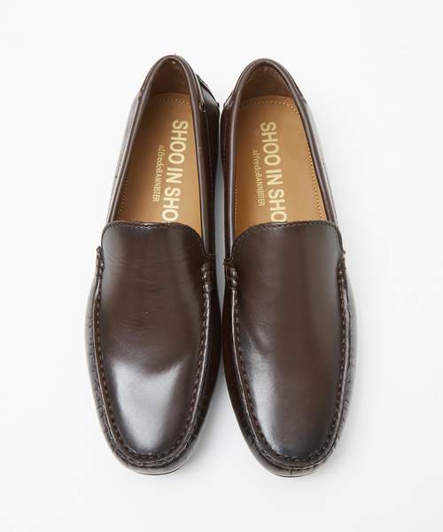 alfredoBANNISTER(アルフレッドバニスター)の「ドライビング レザー シューズ(スリッポン・メンズ・ブラック/ブラウン/ネイビー/キャメル・45/39/43/44/42/41/40)」の18枚目の写真