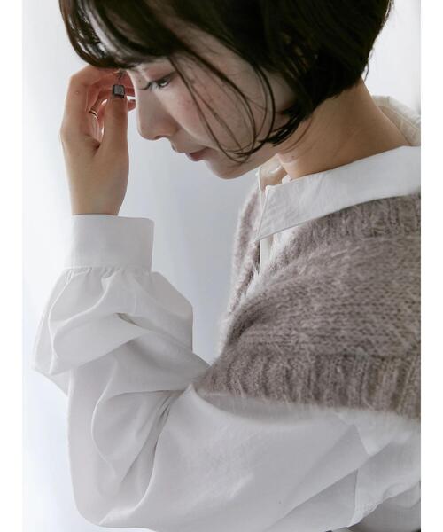 Samansa Mos2 blue（サマンサモスモスブルー）の「◎シャギーニットベスト（ニット/セーター・レディース・モカ/グレー/ブラック・F）」の20枚目の写真