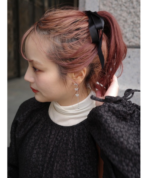 jumelle（ジュメロ）の「【結婚式/オケージョン】tape ribbon shushu（シュシュ・レディース・ブラック・FREE）」の7枚目の写真