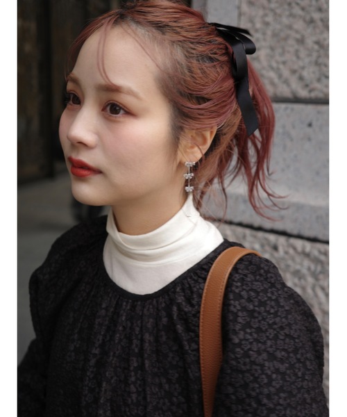 jumelle（ジュメロ）の「【結婚式/オケージョン】tape ribbon shushu（シュシュ・レディース・ブラック・FREE）」の3枚目の写真