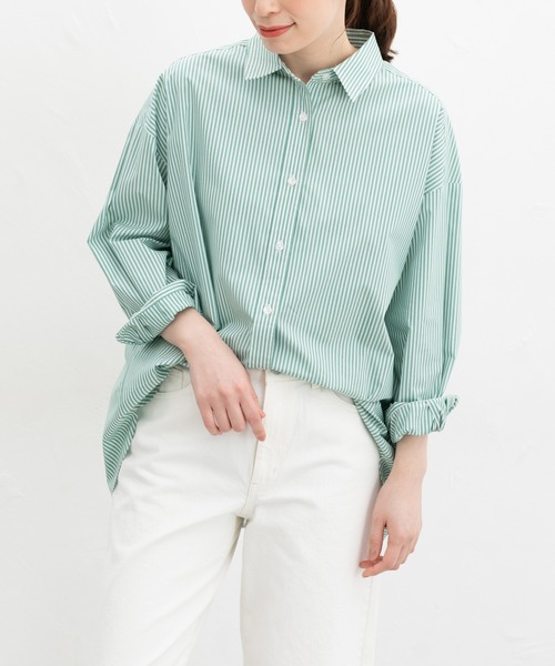 Honey様ご依頼用シャツ CYAN TOKYO】 ご予約 2ラインフリルオーバーシャツ | select