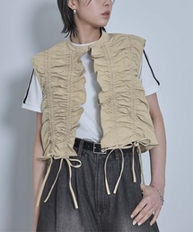 miette | ドロストギャザーベスト(ベスト)