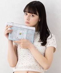 FILA（フィラ）の「FILA フィラ ×PEANUTS ピーナッツ SNOOPY スヌーピー コラボ  メッシュ ポーチ 小物入れ（ポーチ）」