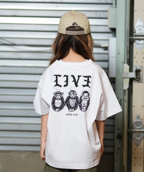 新品ドゥーズィエムクラス♡ラグランバックプリントTシャツ白完売 LURKING CLASS ラーキングクラス 半袖 Tシャツ メンズ ラグラン