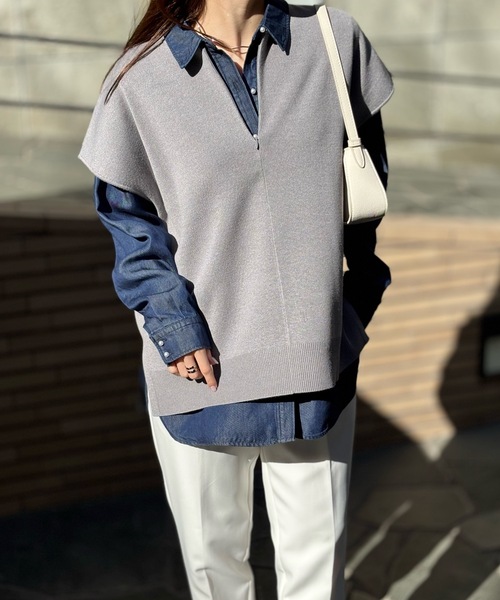 セール】【春ニット】フロント2wayニットトップス（ニット/セーター