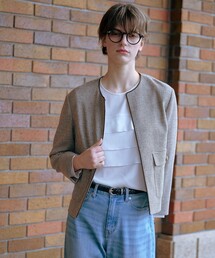 セール】「メッシュ」に該当するノーカラージャケット