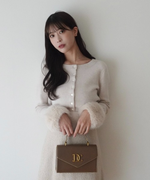 DEICY(デイシー)の「ファースリーブカーディガン(カーディガン/ボレロ・レディース・ピンク/アイボリー/グレー・FREE)」の16枚目の写真