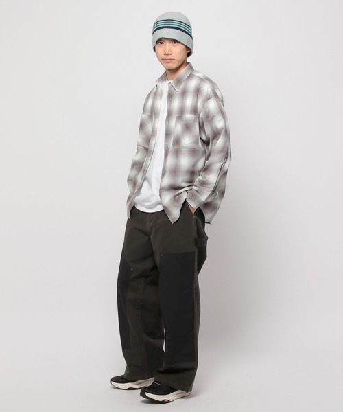 niko and...（ニコアンド）の「カラミチェックシャツ（シャツ/ブラウス・メンズ・ネイビー/ブラック/ブルー/グレー・MEDIUM/LARGE）」の17枚目の写真