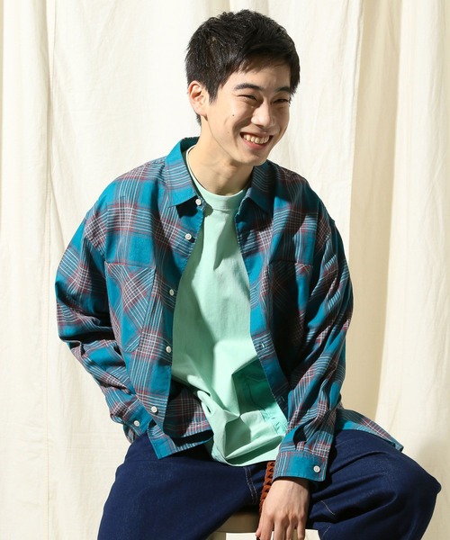 セール】カラミチェックシャツ（シャツ/ブラウス）｜niko and