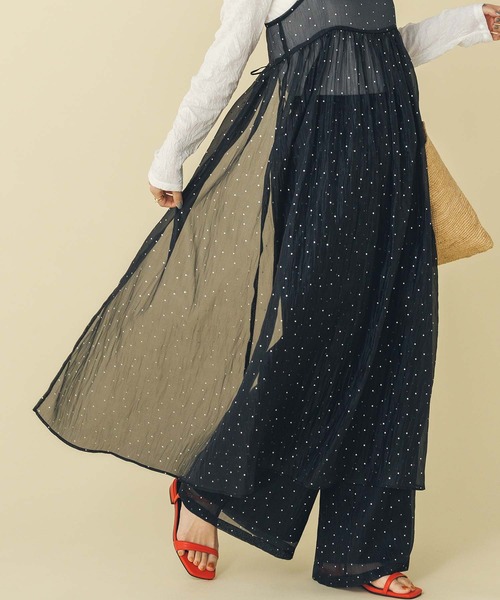 Gready Brilliant（グレディブリリアン）の「箔ドットオーガンキャミソールワンピ（ワンピース・レディース・ブラック・FREE）」の10枚目の写真