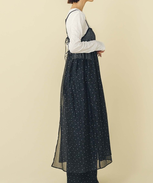 Gready Brilliant（グレディブリリアン）の「箔ドットオーガンキャミソールワンピ（ワンピース・レディース・ブラック・FREE）」の20枚目の写真