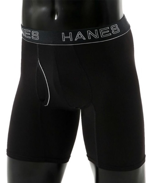 HANES(ヘインズ)の「【Hanes】 コンフォートフレックスフィット ボクサーブリーフ(ボクサーパンツ・メンズ・ブラック×ホワイト/ライトグレー系/チャコールグレー/ブラック×レッド・M/L/LL)」の2枚目の写真