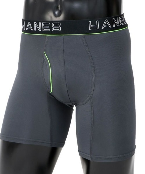 HANES(ヘインズ)の「【Hanes】 コンフォートフレックスフィット ボクサーブリーフ(ボクサーパンツ・メンズ・ブラック×ホワイト/ライトグレー系/チャコールグレー/ブラック×レッド・M/L/LL)」の4枚目の写真