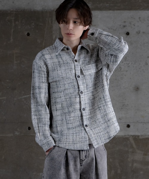 improves（インプローブス）の「ツイード シャツ（シャツ/ブラウス・メンズ・ブラック/ホワイト・MEDIUM/LARGE）」の3枚目の写真