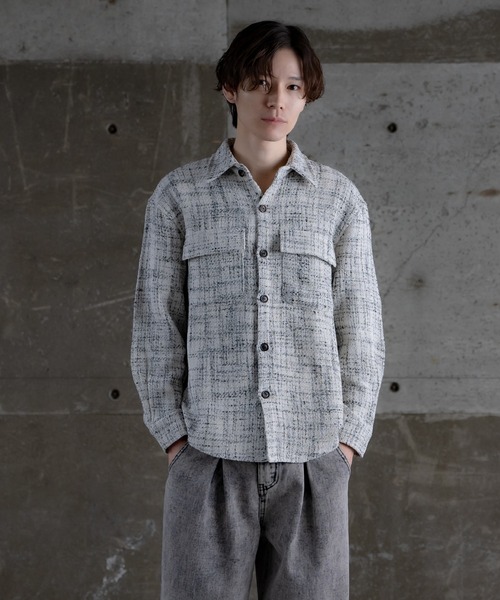 improves（インプローブス）の「ツイード シャツ（シャツ/ブラウス・メンズ・ブラック/ホワイト・MEDIUM/LARGE）」の6枚目の写真