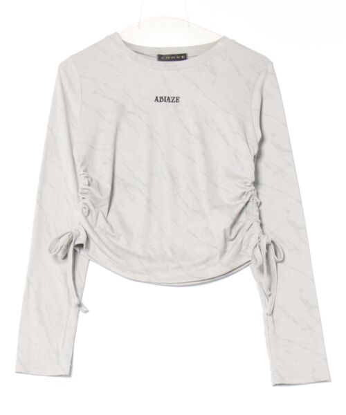 GORGE(ゴージ)の「《ムラ柄×サイドドロスト》レディース 長袖カットソー クロップド風 ストリート 春秋(Tシャツ/カットソー・レディース・チャコール/ライトグレー/ブラウン・F)」の19枚目の写真