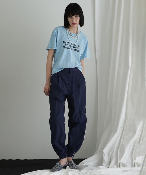 ROSE BUD(ローズバッド)の「(CREOLME)サイドラインナイロンタックパンツ(その他パンツ・レディース・ホワイト/ネイビー/オレンジ・ONE SIZE)」の17枚目の写真