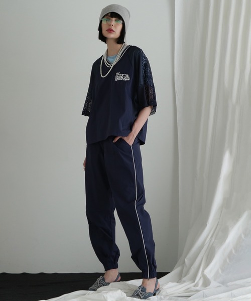 ROSE BUD(ローズバッド)の「(CREOLME)サイドラインナイロンタックパンツ(その他パンツ・レディース・ホワイト/ネイビー/オレンジ・ONE SIZE)」の20枚目の写真