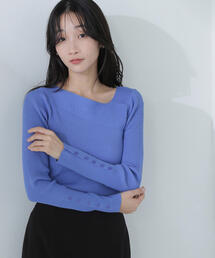★美品 NATURAL BEAUTY BASIC 青 ニット・セーター M 楽天市場】バイカラーメタルポイントニット NATURAL BEAUTY