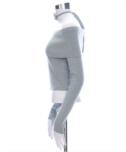 clear（クリア）の「バラモチーフ付きオフショルニットトップス［大人ガーリー 春ニット］≪再入荷≫（ニット/セーター・レディース・ブラック/グレー/アイボリー/ピンク・F）」の11枚目の写真