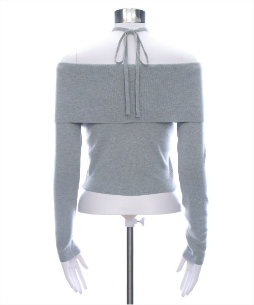 clear（クリア）の「バラモチーフ付きオフショルニットトップス［大人ガーリー 春ニット］≪再入荷≫（ニット/セーター・レディース・ブラック/グレー/アイボリー/ピンク・F）」の13枚目の写真