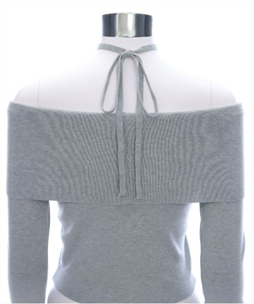 clear（クリア）の「バラモチーフ付きオフショルニットトップス［大人ガーリー 春ニット］≪再入荷≫（ニット/セーター・レディース・ブラック/グレー/アイボリー/ピンク・F）」の14枚目の写真