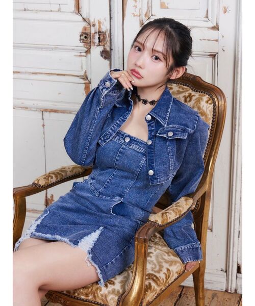 EATME（イートミー）の「デニムベアワンピセット（ワンピース・レディース・ブラック/ブルー/ピンク・SMALL/MEDIUM）」の18枚目の写真