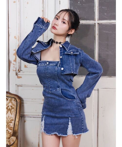 EATME（イートミー）の「デニムベアワンピセット（ワンピース・レディース・ブラック/ブルー/ピンク・SMALL/MEDIUM）」の20枚目の写真