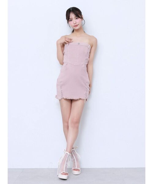 EATME（イートミー）の「デニムベアワンピセット（ワンピース・レディース・ブラック/ブルー/ピンク・SMALL/MEDIUM）」の9枚目の写真