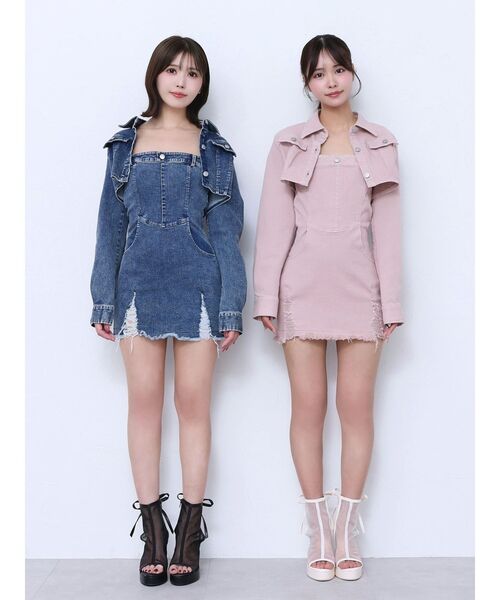 EATME（イートミー）の「デニムベアワンピセット（ワンピース・レディース・ブラック/ブルー/ピンク・SMALL/MEDIUM）」の11枚目の写真