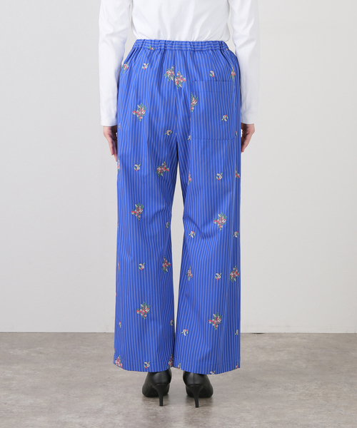 PONTI(ポンティ)の「PONTI Flower Embroidery Striped Pants PO1Q015:パンツ(その他パンツ・レディース・ブルー・SMALL)」の7枚目の写真