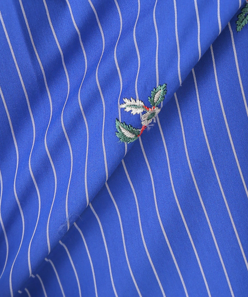 PONTI(ポンティ)の「PONTI Flower Embroidery Striped Pants PO1Q015:パンツ(その他パンツ・レディース・ブルー・SMALL)」の16枚目の写真