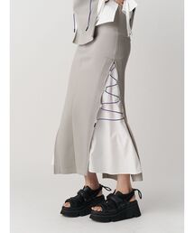 UN3D. | WAVE CODE KNIT SK【セットアップ着用可能】 / ウェーブコードニットスカート(スカート)