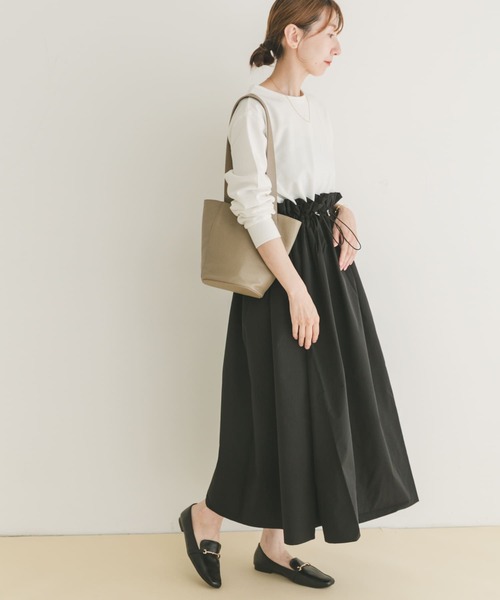 ITEMS URBANRESEARCH(アイテムズ アーバンリサーチ)の「ポンチドッキングワンピース(ワンピース・レディース・モカ/ブラック・FREE)」の6枚目の写真