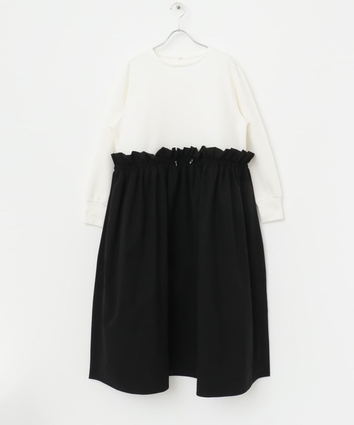 ITEMS URBANRESEARCH(アイテムズ アーバンリサーチ)の「ポンチドッキングワンピース(ワンピース・レディース・モカ/ブラック・FREE)」の9枚目の写真