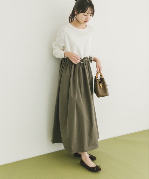 ITEMS URBANRESEARCH(アイテムズ アーバンリサーチ)の「ポンチドッキングワンピース(ワンピース・レディース・モカ/ブラック・FREE)」の17枚目の写真