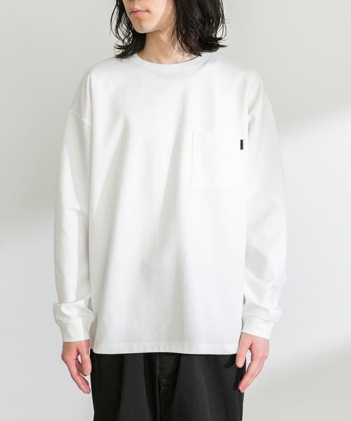 即日発送　FCRBロングTシャツ　ホワイトSサイズ セール】ポンチポケット付ロングスリーブTシャツ（Tシャツ