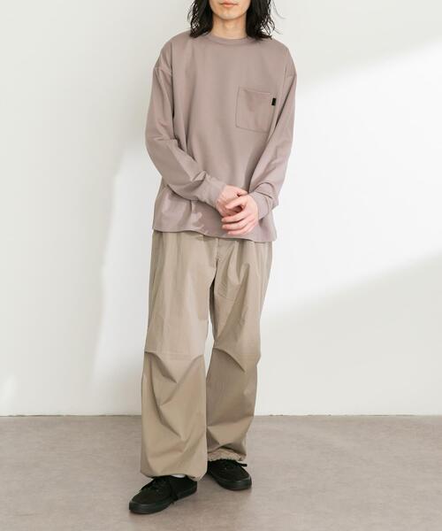 URBAN RESEARCH Sonny Label（アーバンリサーチサニーレーベル）の「ポンチポケット付ロングスリーブTシャツ（Tシャツ/カットソー・メンズ・ベージュ系その他/ブラック/チャコールグレー/ホワイト・MEDIUM/LARGE/X-LARGE）」の5枚目の写真