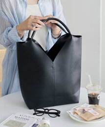 【A4サイズ収納可◎】トライアングルカットトートバッグ
