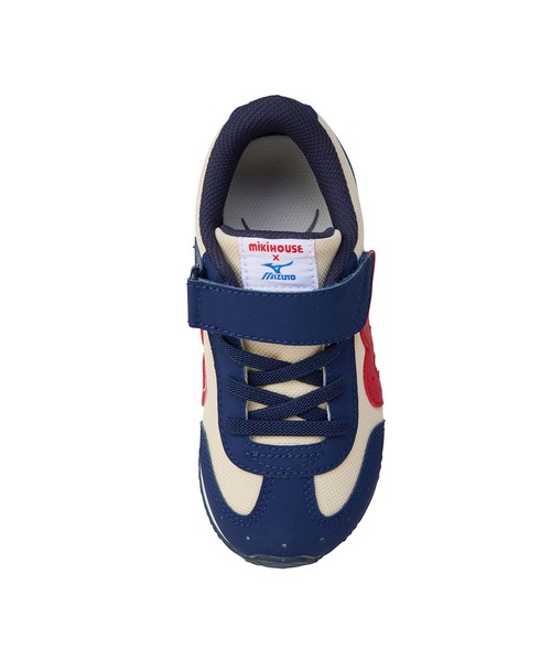 MIKI HOUSE(ミキハウス)の「【WEB限定】ミズノコラボ カラバリキッズシューズ(スニーカー・キッズ・ホワイト×ネイビー/グレー/アイボリー/レッド/ホワイト/ブラック・17.5cm/16.5cm/16cm/20.5/19.5/17cm/18.5/20cm/19cm/18cm/21cm/18.5cm/20.5cm/19.5cm)」の15枚目の写真