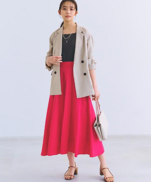 grove(グローブ)の「【洗える】リネンライクダブルジャケット(テーラードジャケット・レディース・グレー/ライトベージュ・03/02/01)」の11枚目の写真