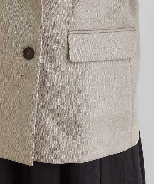 grove(グローブ)の「【洗える】リネンライクダブルジャケット(テーラードジャケット・レディース・グレー/ライトベージュ・03/02/01)」の19枚目の写真