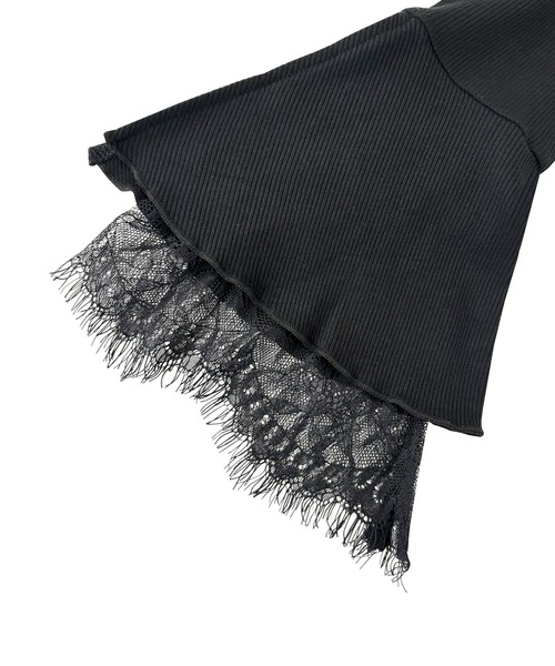 ANDGEEBEE（アンジービー）の「ギャザーリボンリブトップス（Tシャツ/カットソー・レディース・グレー/ブラック・FREE）」の18枚目の写真