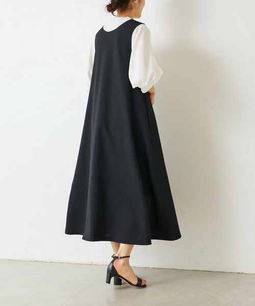 新品タグ付き　ビアズリーのジャンパースカート BEARDSLEY - タグ付き新品 ビアズリー リネンギンガムジャンパー