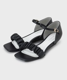 OPAQUE.CLIP | ギャザーフリルベルトウェッジソールサンダル(サンダル)