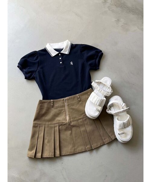 CALNAMUR（カルナムール）の「TUCK SWITCHING MINI SK／タックスウィッチングミニスカート（スカート・レディース・キャメル/グレー・SMALL/MEDIUM）」の20枚目の写真